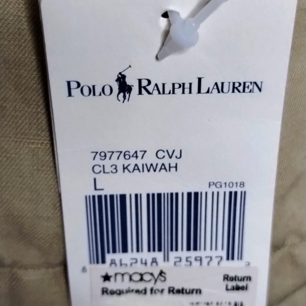 NWT Polo Ralph Lauren Camp Shirt Linen Silk Men's Size L NOS - Picture 5 of 9